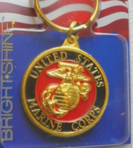 MARINE CORPS MARINES SEMPER FI KEYRING KEY CHAIN RING 1.5 INCHES - £6.28 GBP