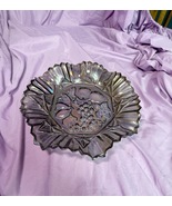 Ruffled carnival glass fruit bowl - $25.00