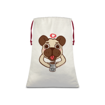 More Pug Coffee Please Sublimation Linen Drawstring Sack - £14.42 GBP+