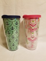 Tervis Double Walled NAUTICAL Insulated Tumbler &amp; Hot, 24oz -2 Pack, Cle... - £15.56 GBP