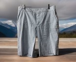 Chaps Seersucker Striped Shorts Womens Size 12 Blue White Beach Golf Coa... - $14.98