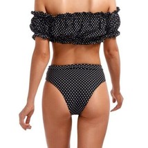 Vitamin A Swim Rumba Dots Lola High Waisted High Cut Bikini Bottom (S/6) - £73.07 GBP