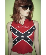 CALHOUN SPORTSWEAR REBEL Chick FLAG REDNECK HILLBILLY Sleeveless Top Shi... - $40.93 CAD