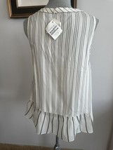 NWT $ 1750 BRUNELLO CUCINELLI Silk Striped Monilli tunic top blouse  sz XS - £218.49 GBP