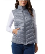 32 Degrees Womens Vest Blue Pockets Sleeveless Lightweight Stand Up Collar - $695.34 MXN