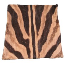 Zebra Pillow Case 16x16 inches Real Burchell&#39;s zebra leather pillow case C-1130 - £115.66 GBP