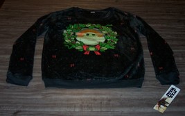 Soft! Women&#39;s Teen The Mandalorian Baby Yoda Christmas Sweatshirt Small New - £27.76 GBP