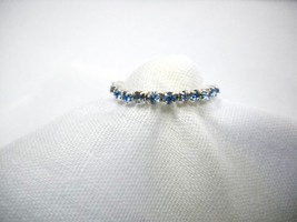 NEW DAZZLING BABY BLUE COLOR AUSTRIAN CRYSTAL STRETCH TOE RING FOOT JEWELRY - $9.79 CAD