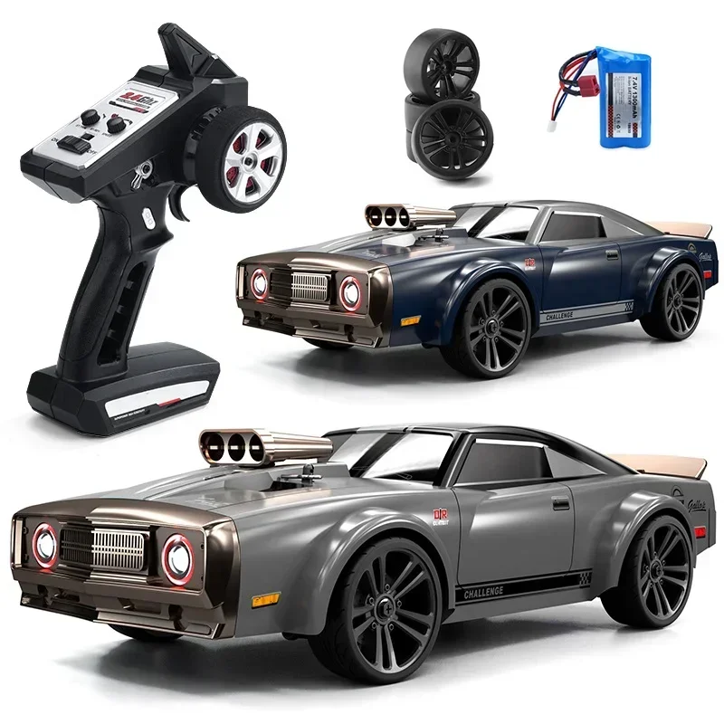 Rc Car 16303 1/16 Muscle Drift Car 50km/H High Speed On Road 4WD With LED Light - £97.40 GBP