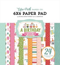 Echo Park Double-Sided Paper Pad 6&quot;X6&quot; 24/Pkg-A Birthday Wish Girl - £11.76 GBP