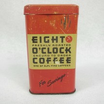 Vintage 1950s Eight O&#39;Clock Coffee Tin Coin Bank A&amp;P Supermarket Adverti... - £11.75 GBP