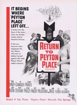 1961 Return to Peyton Place ORIGINAL Vintage 9x12 Industry Ad Carol Lynley - £23.18 GBP