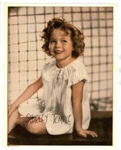 Shirley Temple 1930&#39;s Original Publicity Color Photo Signed in Photo - £37.33 GBP