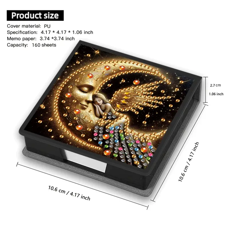 Black Faux Leather Notepad Case with 160 Sheets of Sticky Notes - $10.00