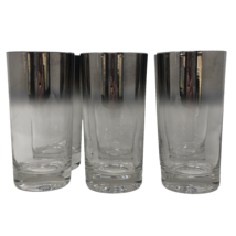 VTG Dorothy Thorpe Dupe SILVER FADE Highball Glasses 5 5/8” MCM Barware ... - £39.95 GBP