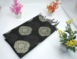Banarasi Dupatta Black Colour Semi Cotton Silk for women fancy designer scarf - £15.25 GBP