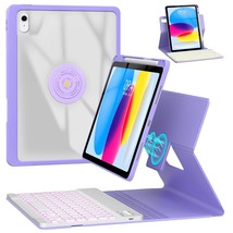 Ipad 10Th Generation Case With Keyboard 2022 10.9 Inch,360 Rotatable Magnetic Ke - £52.71 GBP