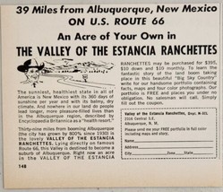1962 Print Ad Valley of the Estancia Ranchettes Albuquerque,New Mexico - £9.19 GBP