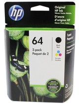 HP 64 Black Tricolor Ink Cartridge Set X4D92AN N9J89AN N9J90AN Exp 2025+... - £53.98 GBP