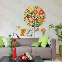 Colorful Flower Party - Wall Decals Stickers Appliques Home Dcor - £6.23 GBP