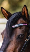 Bedazzled Rainbow Crystal Bling Wave Browband/Bridle/Headstall With Free... - $40.50
