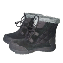 Columbia Women&#39;s Size 8.5 Ice Maiden Shorty Warm Insulated Snow Boots Black - £22.94 GBP