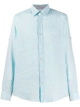 Hugo Boss Men's Lukas-53 Reg-Fit Linen L-Sleeves Shirt, Pastel Blue, XL 3814-9 - $97.02