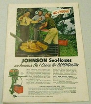 1951 Print Ad Johnson Sea-Horse 25 Outboard Motors Fishermen Tell Tall Tales - $16.16