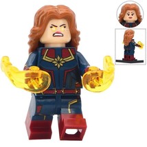 Captain Marvel (2019 Movie) Figure For Custom Minifigures Block Gift Toy - £2.38 GBP