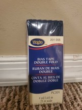 Wrights Bias Tape Double Fold 201 055 Navy New - £5.20 GBP