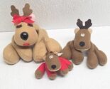 Vintage Hallmark Rodney Rhonda Randy Reindeer 1984-1986 Beanbag Plush Lo... - $27.62