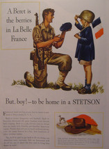1944 Esquire Advertisement WWII Era Home in a STETSON Hat! Style King VALaids - £4.29 GBP