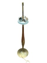 MCM Mid Century Modern Walnut &amp; Brass Lamp by Laurel 1960 - $341.54