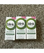 3X Blink Contacts Dry Contacts Lubricating Eye Drops 0.34 fl oz Exp. 12/... - $18.69