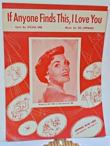 If Anyone Finds This, I Love You Kay Starr Sheet  Music 1955 - £3.98 GBP