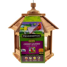 Pennington Cedar Gazebo Wild Bird Feeder, 3 lb. Hopper Capacity - £32.29 GBP