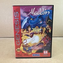 DISNEY’S Aladdin Sega Genesis 1993 Manual Cartridge and Case - Tested - £18.16 GBP