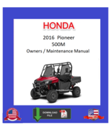 2016 Honda Pioneer 500 SXS Owners / Maintenance Manual - $12.95
