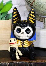 Egyptian Furrybones Anubis Figurine Small 3.5&quot; Furry Bones Skeleton Deco... - €12,77 EUR