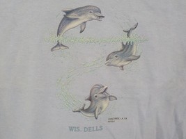 INFANT/TODDLER Blue One Piece Sz 24 Mths Silk Screened Dolphins Wis Dells Nwot - £6.48 GBP