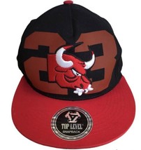 Chicago Bulls #23 Men’s Top Level Snapback Black Red Cap Hat New Preowned - £12.50 GBP