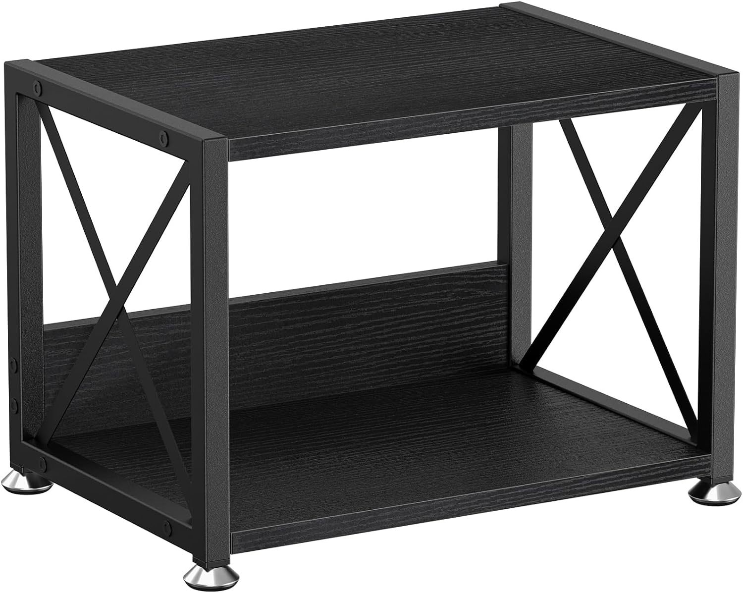 Giikin Desktop Printer Stand With 2 Tier Wood Storage Shelves,, Black - $44.99