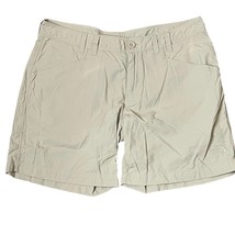 The North Face Women&#39;s Flat Front Solid Outdoor Hiking Khaki Shorts Size 8 - £15.49 GBP