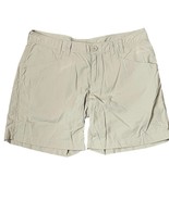 The North Face Women&#39;s Flat Front Solid Outdoor Hiking Khaki Shorts Size 8 - £15.54 GBP