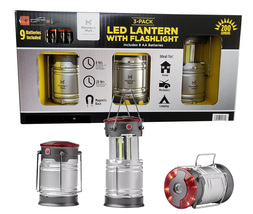 Member&#39;s Mark Magnetic Collapsible Camping Lantern Flashlight Emergency Flasher - £25.03 GBP