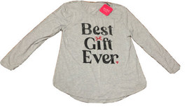 Ingrid &amp; Isabel Maternity “Best Gift Ever” Gray Long Sleeve Shirt Size L... - £8.79 GBP