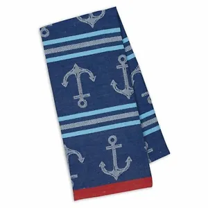 New Anchor Stripe Jacquard Weave Cotton Kitchen Tea Towel - £11.83 GBP