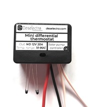 Differential thermostat home solar hot water heating pump controller 12V 10A box - £10.75 GBP