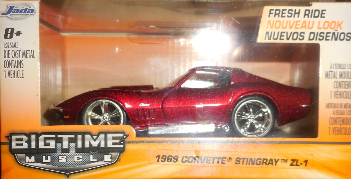 2014 Jada Big Time Muscle "1969 Chevy Corvette Stingray" 1/32 Scale Mint In Box - $7.00