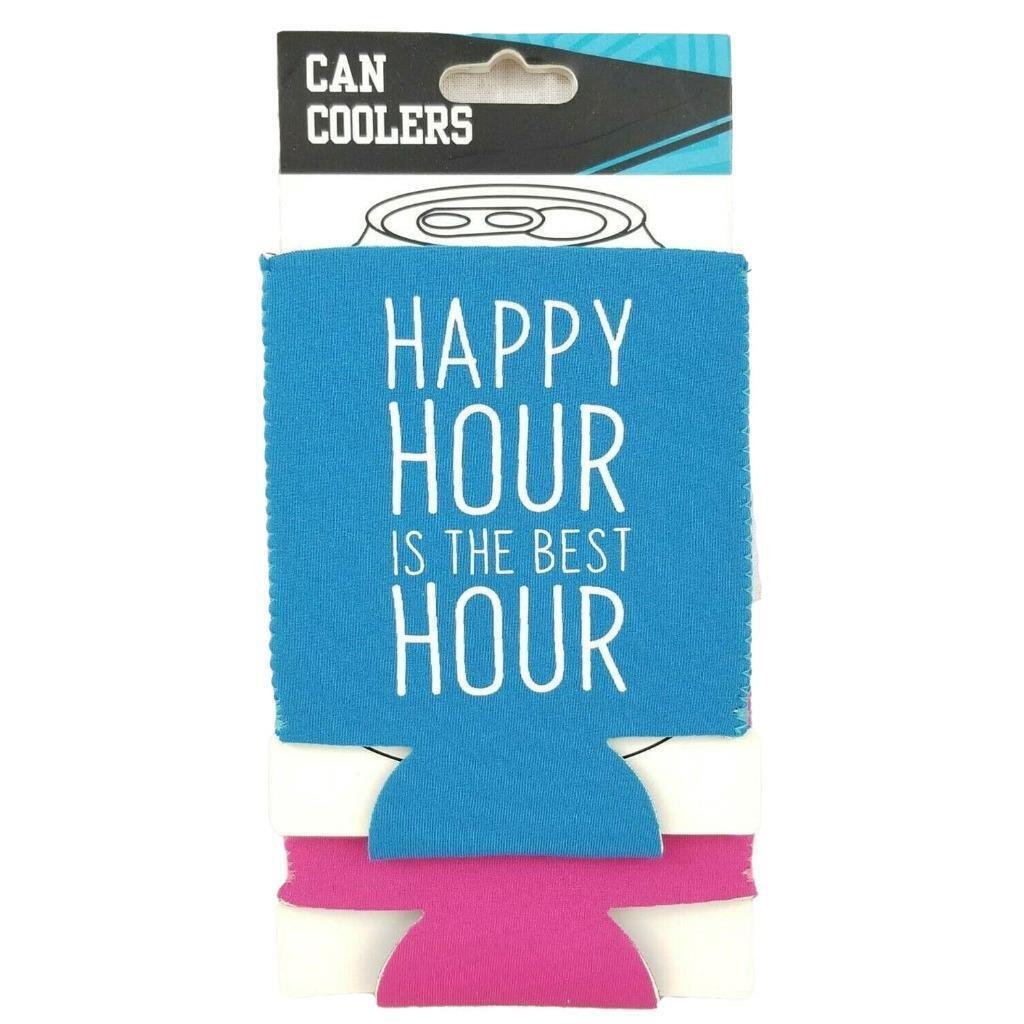 Beer or Soda Koozies Can Coolers Happy Hour is the Best Set of 2 NEW - $4.95